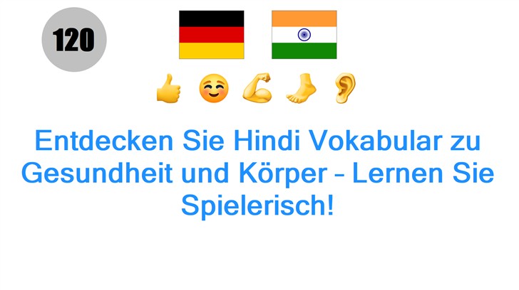 Entdecken Sie Hindi Vokabular zu Gesundheit und Körper – Lernen Sie Spielerisch!